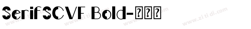 SerifSCVF Bold字体转换